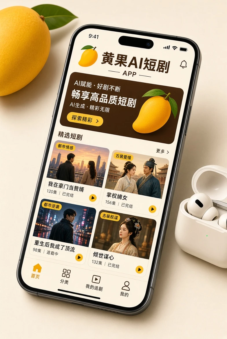黄果AI短剧移动端视觉