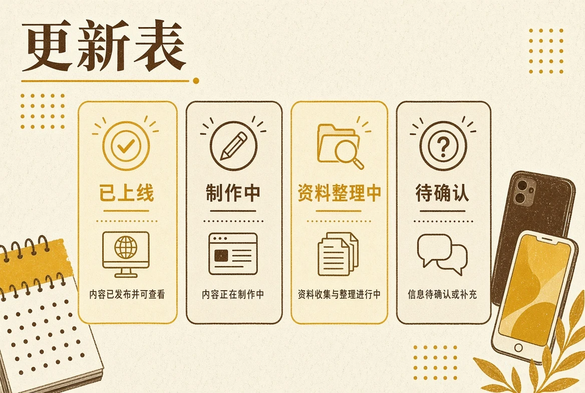 作品进度状态说明
